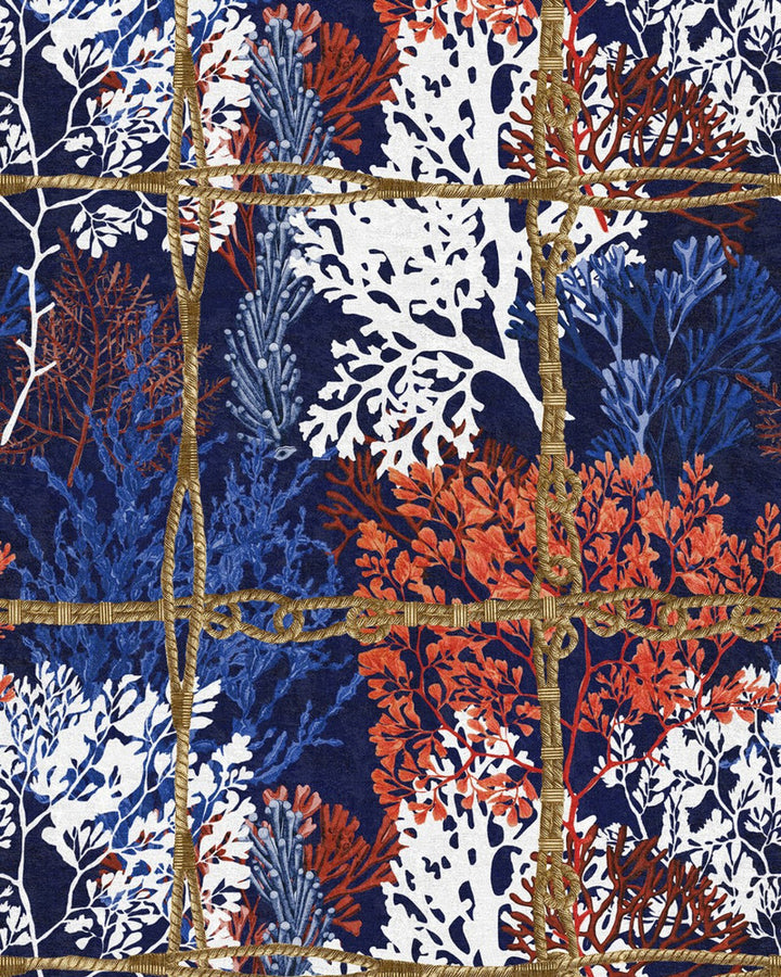 Corallia Dark Wallpaper by Mind the Gap Designer Wallpaper SUNDANCE VILLA Textured Matte Made in Europe Paste the wall 3 rolls x 20.5 x 3.25 yards - Swanky Fabrics -