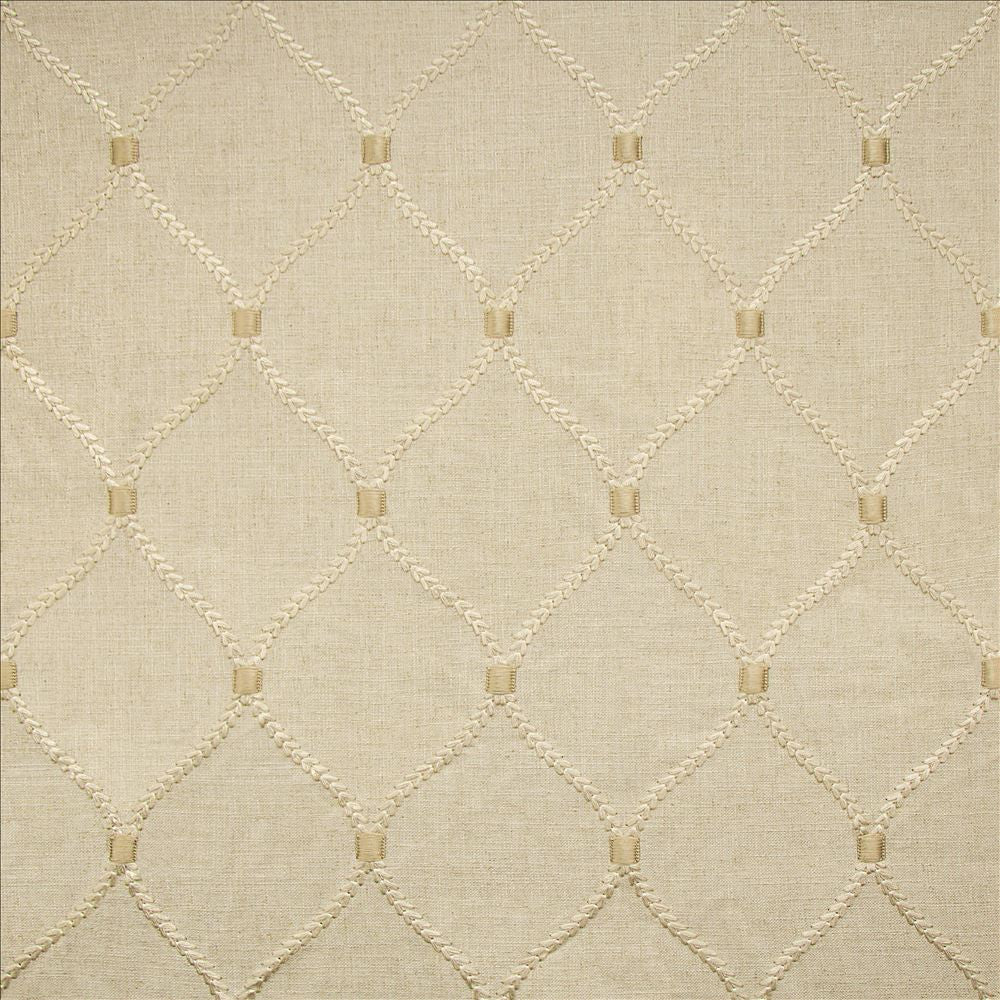 Corset Flax by Kasmir Designer Fabric 1450 70% Rayon
30% Linen
 INDIA 27,000 Wyzenbeek Double Rubs </p><p>Repeat: Horizontal: 4 2/8 inches and Vertical: 6 2/8 inches 52 - Swanky Fabrics -