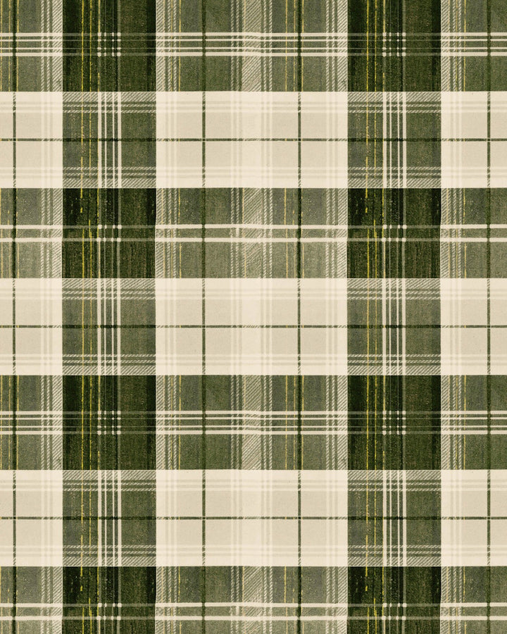Countryside Plaid Beechnut Wallpaper by Mind the Gap Designer Wallpaper TRANSYLVANIAN ROOTS Satin Matte Made in Europe Paste the wall 1 roll x 20.5 x 10.9 yards - Swanky Fabrics -