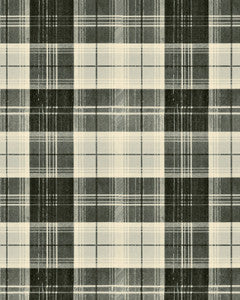Mind The Gap Wallpaper COUNTRYSIDE PLAID Charcoal Wallpaper (WP30011)
