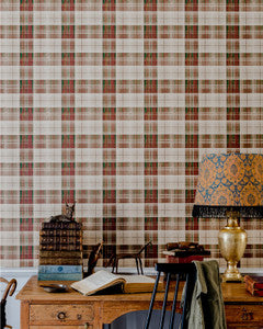 Mind The Gap Wallpaper COUNTRYSIDE PLAID Leather Wallpaper (WP30012)