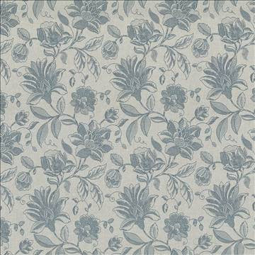 Coventry Floral Robins Egg by Kasmir Designer Fabric 5072 82% Polyester 18% Cotton INDIA 13,000 Martindale Cycles H: 13 4/8 inches, V: 19 4/8 inches 54 - 56 - Swanky Fabrics - Kasmir