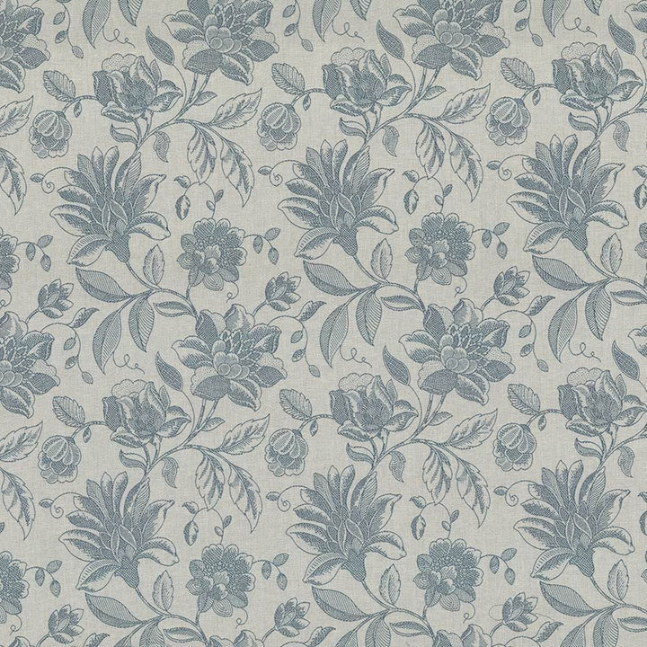 Coventry Floral Robins Egg by Kasmir Designer Fabric 5072 82% Polyester 18% Cotton INDIA 13,000 Martindale Cycles Horizontal: 13 4/8 inches and Vertical: 19 4/8 inches 54 - 56 - Swanky Fabrics -