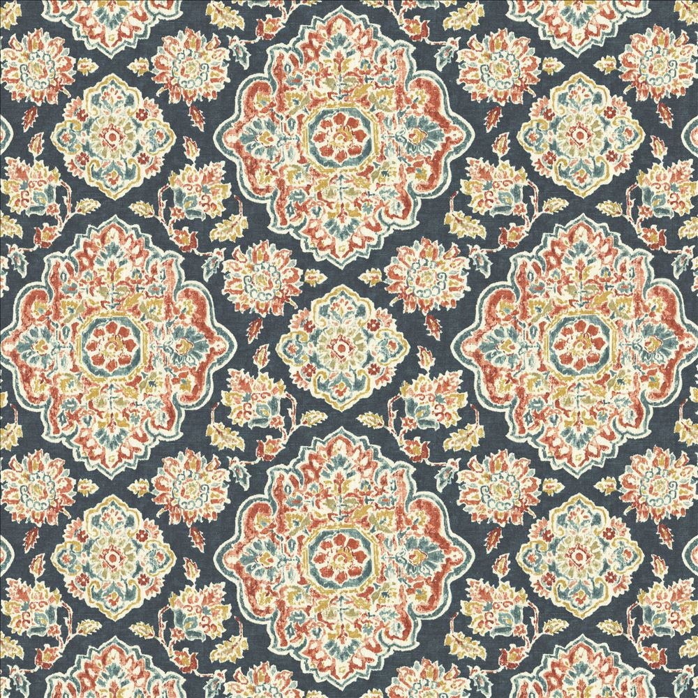 Cowan Court Blue  by Kasmir Designer Fabric 1458 70% Viscose
30% Linen
 SPAIN 30,000 Wyzenbeek Double Rubs Horizontal: 27 inches and Vertical: 27 inches 54  - Swanky Fabrics -