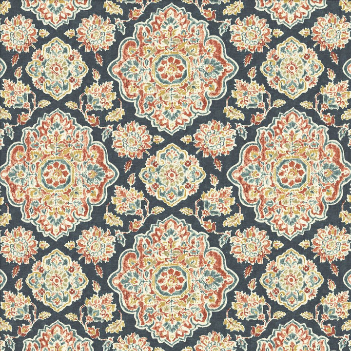 Cowan Court Blue by Kasmir Designer Fabric See sample 70% Viscose
30% Linen
 SPAIN 30,000 Wyzenbeek Double Rubs </p><p>Repeat: Horizontal: 27 inches and Vertical: 27 inches 54 - Swanky Fabrics -