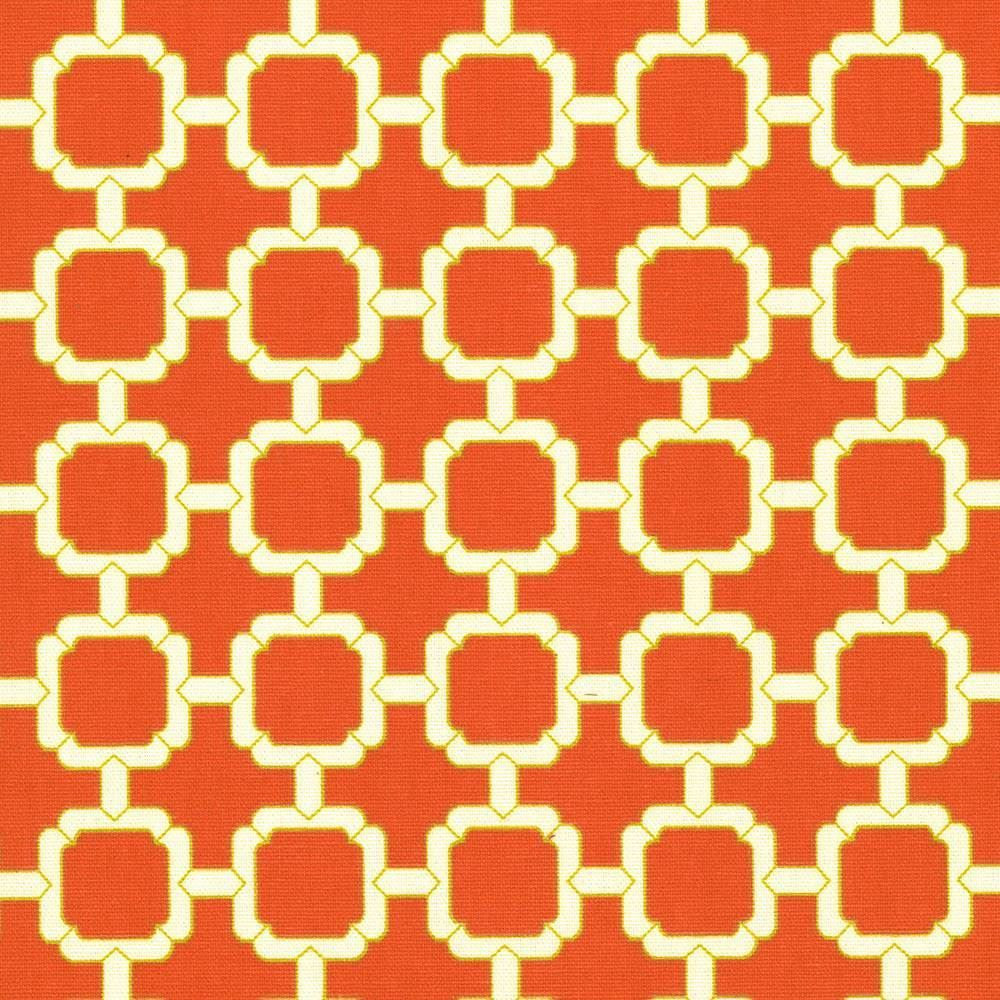 Cozumel Fret Coral by Kasmir Designer Fabric 5017 100% Cotton TURKMENISTAN 15,000 Wyzenbeek Double Rubs Horizontal: 1 7/8 inches and Vertical: 1 7/8 inches 54 - 55 - Swanky Fabrics -