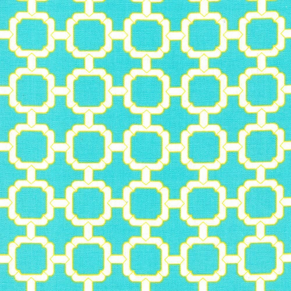 Cozumel Fret Parakeet  by Kasmir Designer Fabric 5073 100% Cotton
 TURKMENISTAN 15,000 Wyzenbeek Double Rubs Horizontal: 1 7/8 inches and Vertical: 1 7/8 inches 54  - Swanky Fabrics -