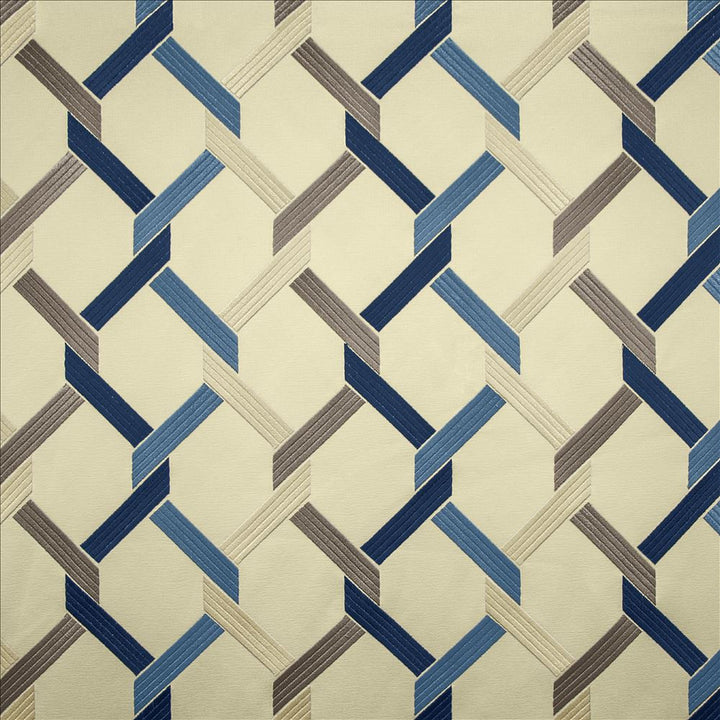 Crosswise Navy by Kasmir Designer Fabric 5143 100% Polyester
 INDIA </p><p>Repeat: Horizontal: 7 4/8 inches and Vertical: 6 2/8 inches 52 - Swanky Fabrics -