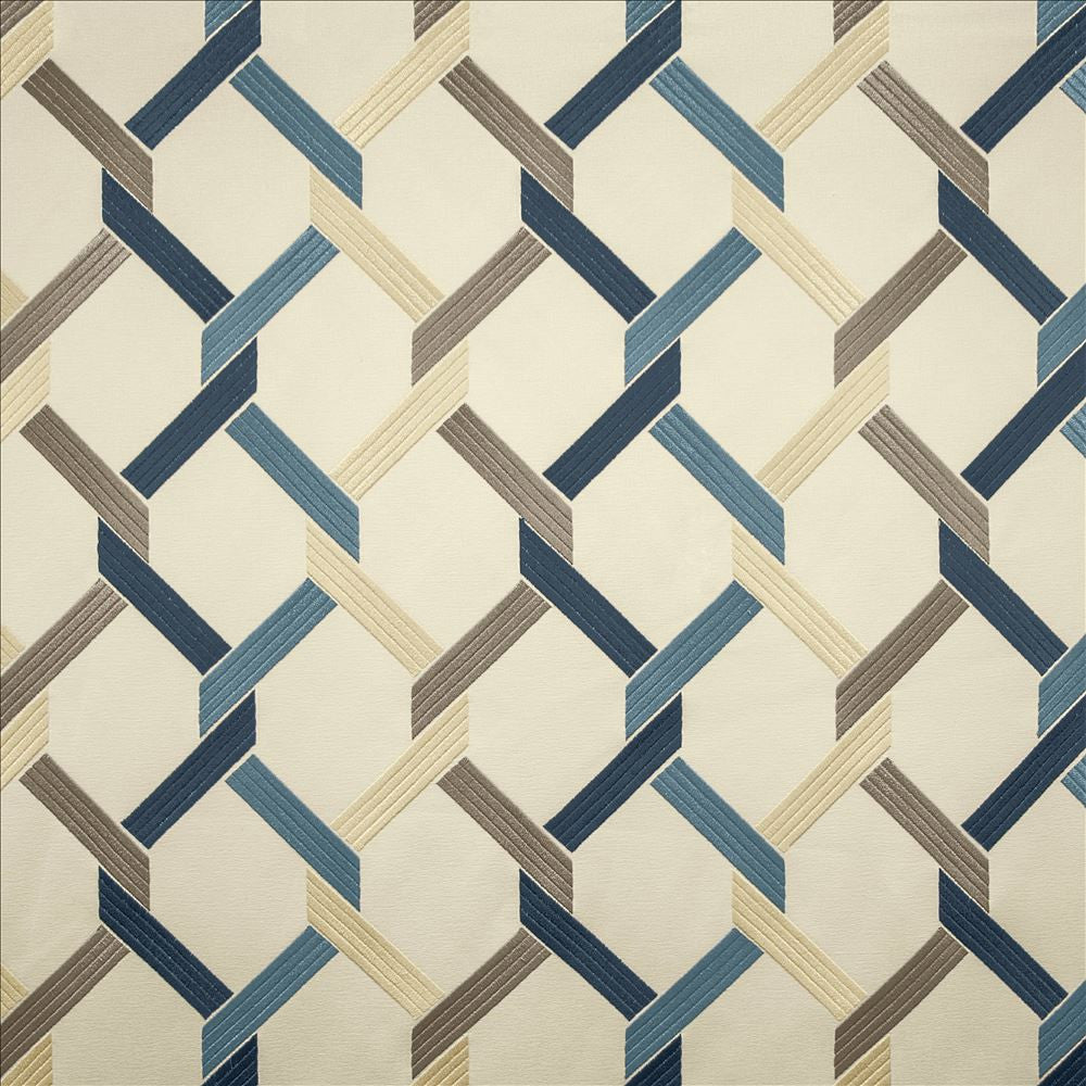 Crosswise Navy by Kasmir Designer Fabric 1467 100% Polyester
 INDIA 30,000 Wyzenbeek Double Rubs </p><p>Repeat: Horizontal: 7 4/8 inches and Vertical: 6 2/8 inches 54 - Swanky Fabrics -