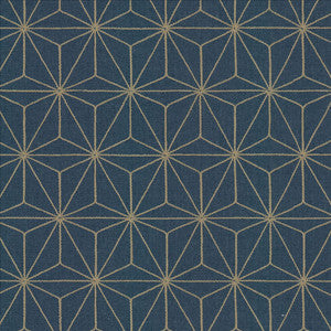 Cubes Navy by Kasmir Designer Fabric