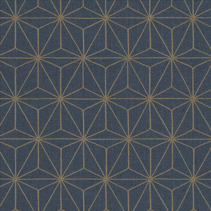 Cubes Navy by Kasmir Designer Fabric See sample 100% Polyester
 INDIA Not Tested </p><p>Repeat: Horizontal: 3 4/8 inches and Vertical: 6 2/8 inches 54 - Swanky Fabrics -