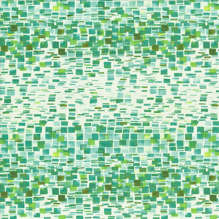 Cubic Green by Kasmir Designer Fabric 5154 100% Cotton SPAIN 51,000 Wyzenbeek Double Rubs Horizontal: 27 inches and Vertical: 27 inches 54 - Swanky Fabrics -
