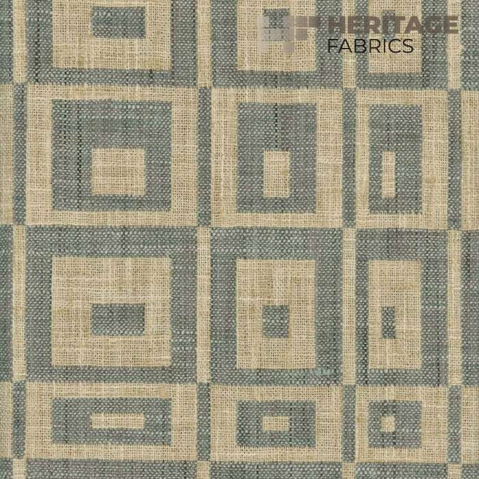 Cubic Aegean by Heritage Designer Fabric - 100% Polyester India 9,000 Horizontal: 7.75" and Vertical: 9" 54" - Swanky Fabrics -