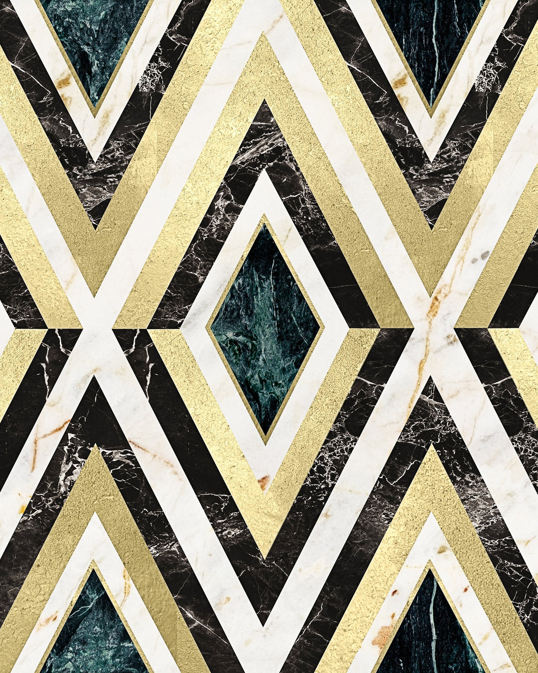 Diamonds in Brass Metallic edition wallpaper by Mind the Gap (WP20292), swatch