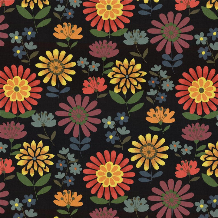 Daisy Daze Fiesta by Kasmir Designer Fabric 5078 100% Cotton
 TURKMENISTAN </p><p>Repeat: Horizontal: 27 inches and Vertical: 25 2/8 inches 54 - 55 - Swanky Fabrics -