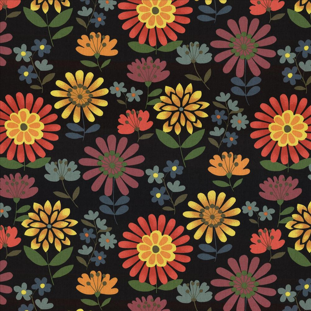 Daisy Daze Fiesta by Kasmir Designer Fabric See sample 100% Cotton
 TURKMENISTAN 12,000 Wyzenbeek Double Rubs </p><p>Repeat: Horizontal: 27 inches and Vertical: 25 2/8 inches 54 - Swanky Fabrics -