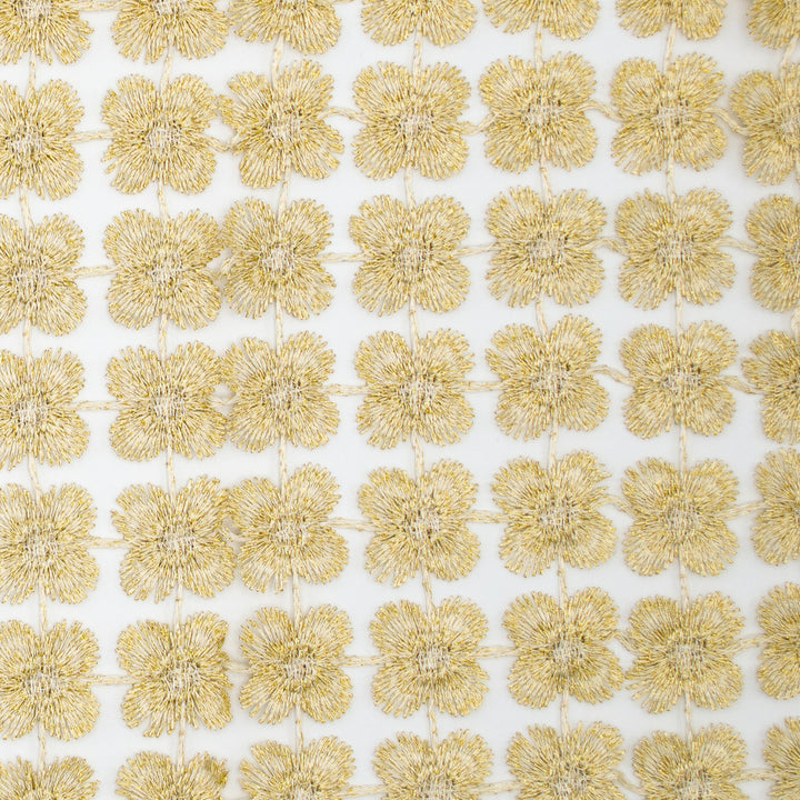 Daphne Gold by Europatex Designer Fabric Daphne & Twinkle 100% Polyester 01.00" H, 01.00" V 110.00 inches - Swanky Fabrics -