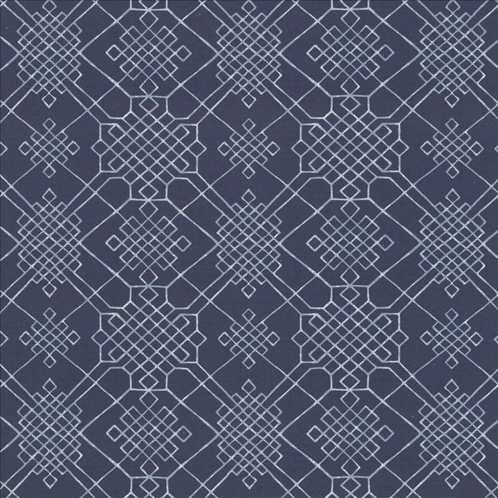 Dara Blue by Kasmir Designer Fabric 1454 55% Linen
45% Cotton
 CHINA </p><p>Repeat: Horizontal: 13 4/8 inches and Vertical: 13 4/8 inches 54 - Swanky Fabrics -