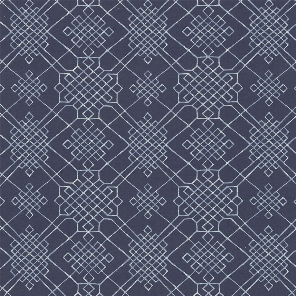 Dara Blue by Kasmir Designer Fabric 1454 55% Linen
45% Cotton
 CHINA 15,000 Wyzenbeek Double Rubs </p><p>Repeat: Horizontal: 13 4/8 inches and Vertical: 13 4/8 inches 54 - Swanky Fabrics -