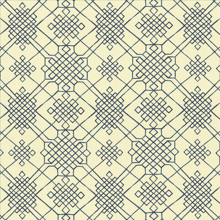 Dara Indigo by Kasmir Designer Fabric 5154 55% Linen 45% Cotton CHINA 15,000 Wyzenbeek Double Rubs Horizontal: 13 4/8 inches and Vertical: 13 4/8 inches 54 - Swanky Fabrics -