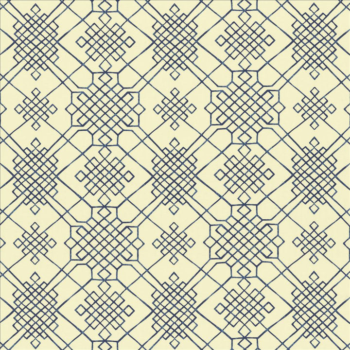 Dara Indigo by Kasmir Designer Fabric 5154 55% Linen
45% Cotton
 CHINA </p><p>Repeat: Horizontal: 13 4/8 inches and Vertical: 13 4/8 inches 54 - Swanky Fabrics -