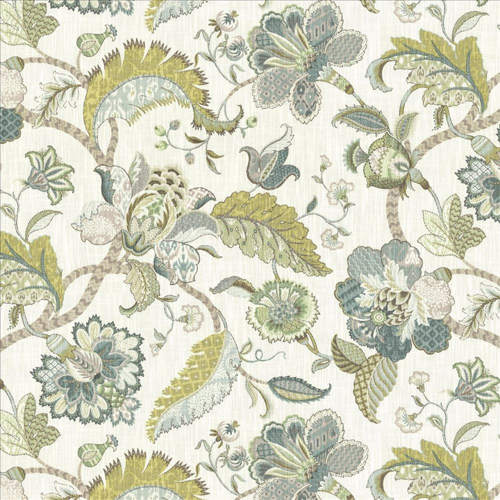 Darby Hill Peacock by Kasmir Designer Fabric 5082 100% Cotton
 USA </p><p>Repeat: Horizontal: 54 inches and Vertical: 27 inches 54 - Swanky Fabrics -