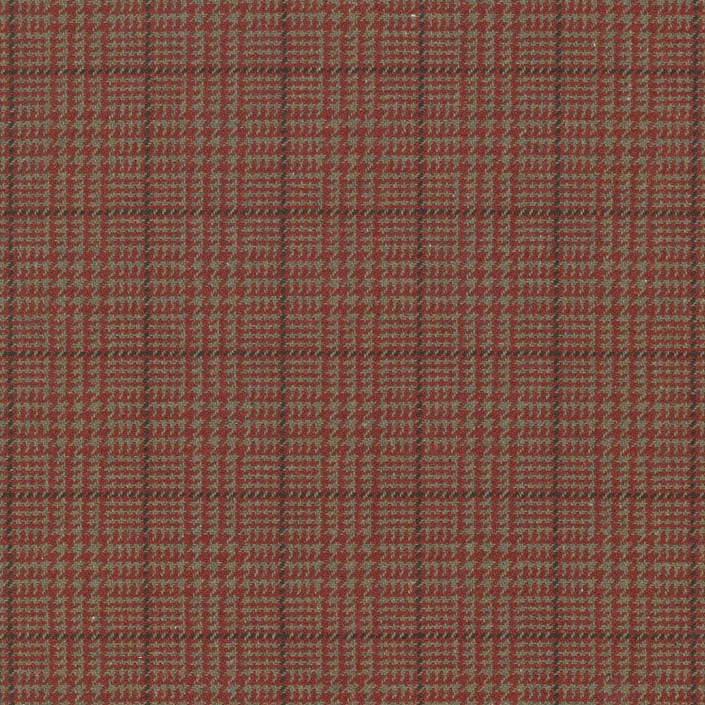 Dashing Plaid Rust by Kasmir Designer Fabric See sample 75% Cotton
25% Acrylic
 USA 15,000 Wyzenbeek Double Rubs </p><p>Repeat: Horizontal: 2 inches and Vertical: 2 inches 54 - Swanky Fabrics -