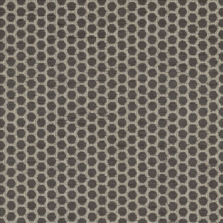 Delightful Dots Charcoal by Kasmir Designer Fabric 1438 42% Acrylic
33% Polyester
25% Cotton
 TURKEY </p><p>Repeat: Horizontal: 1 inches and Vertical: 5/8 inches 54 - Swanky Fabrics -
