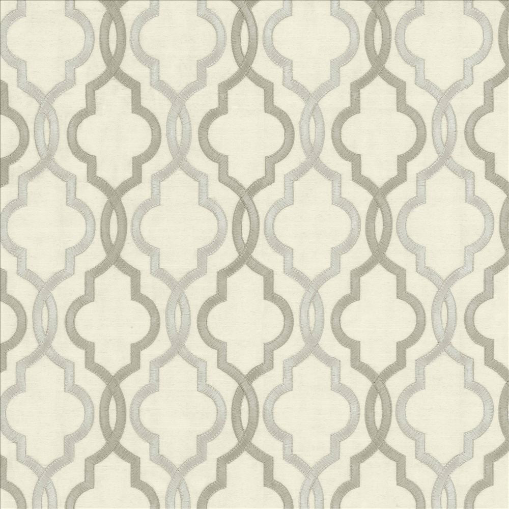 Della Platinum by Kasmir Designer Fabric 5156 88% Rayon 12% Polyester INDIA Not Tested Horizontal: 4 6/8 inches and Vertical: 6 3/8 inches 51 - 56 - Swanky Fabrics -