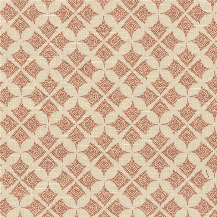 Devi Persimmon by Kasmir Designer Fabric 5087 92% Polyester
8% Cotton
 CHINA 3,000 Wyzenbeek Double Rubs </p><p>Repeat: Horizontal: 5 3/8 inches and Vertical: 5 inches 54 - Swanky Fabrics -