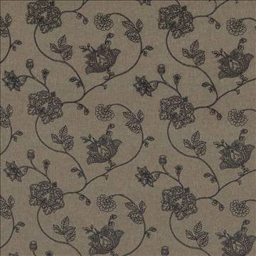 Devon Garden Granite by Kasmir Designer Fabric 1433 57% Polyester 28% Cotton 15% Linen Embroidery Contents 100% Cotton INDIA Not Tested H: 17 2/8 inches, V: 12 4/8 inches 51 - 56 - Swanky Fabrics - Kasmir