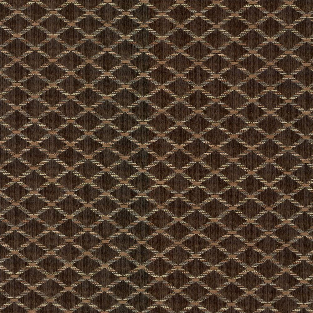 Diamonside Chocolate by Kasmir Designer Fabric 5084 55% Polyester
45% Rayon
 CHINA </p><p>Repeat: Horizontal: 1 2/8 inches and Vertical: 4/8 inches 55 - Swanky Fabrics -