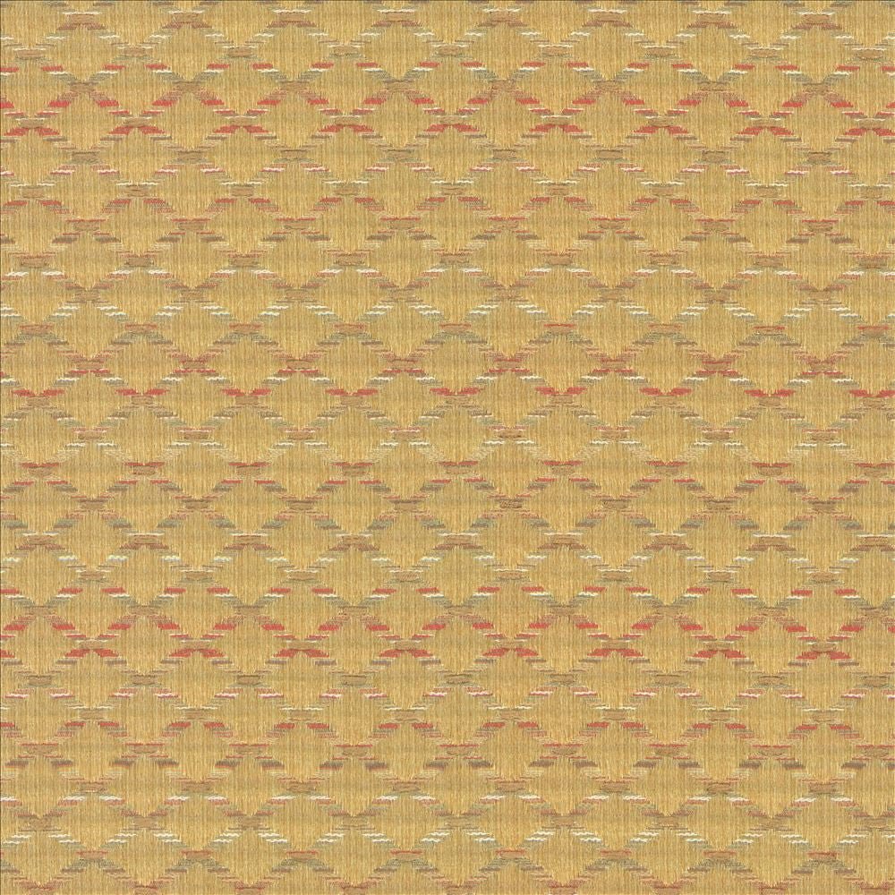 Diamonside Gold  by Kasmir Designer Fabric 5086 55% Polyester
45% Rayon
 CHINA 25,000 Wyzenbeek Double Rubs Horizontal: 1 2/8 inches and Vertical: 4/8 inches 55  - Swanky Fabrics -