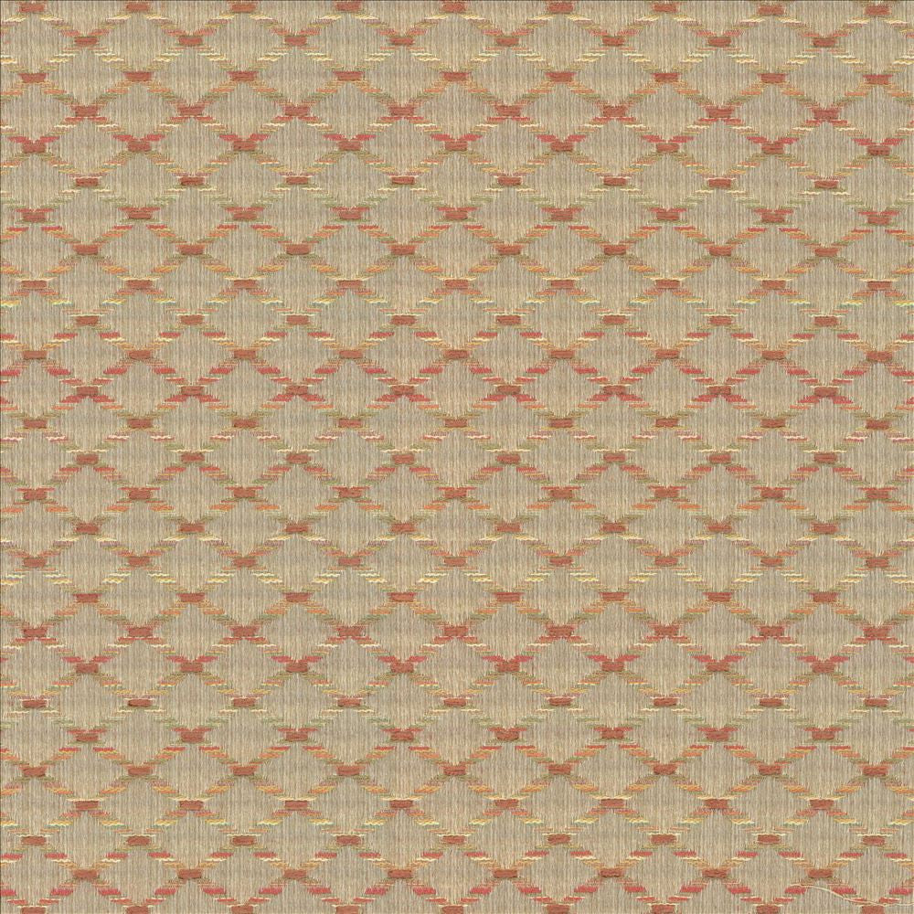 Diamonside Watermelon  by Kasmir Designer Fabric 5087 55% Polyester
45% Rayon
 CHINA 25,000 Wyzenbeek Double Rubs Horizontal: 1 2/8 inches and Vertical: 4/8 inches 55  - Swanky Fabrics -