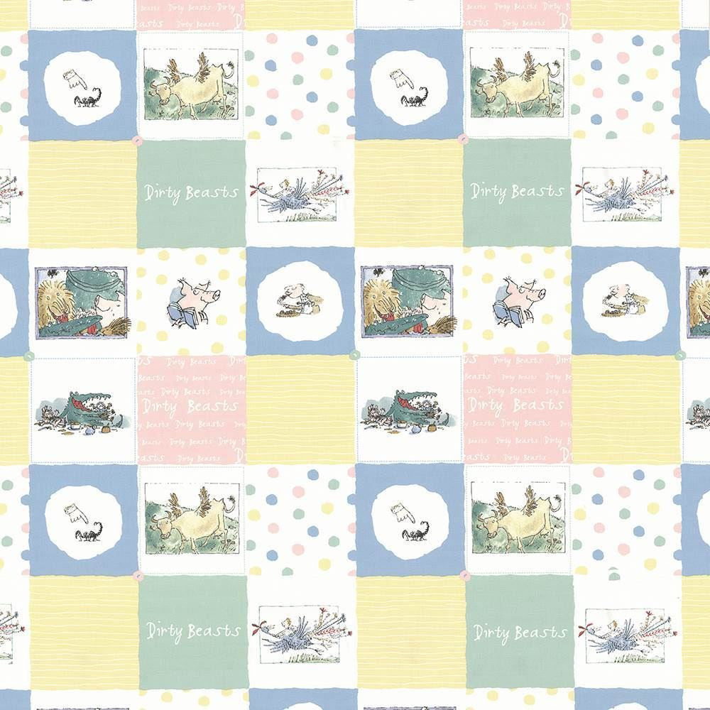 Dirty Beasts Pat Pastel by Kasmir Designer Fabric See sample 100% Cotton
 TURKEY Not Tested </p><p>Repeat: Horizontal: 18 1/8 inches and Vertical: 25 2/8 inches 55 - Swanky Fabrics -