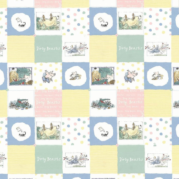 Dirty Beasts Pat Pastel by Kasmir Designer Fabric See sample 100% Cotton
 TURKEY Not Tested </p><p>Repeat: Horizontal: 18 1/8 inches and Vertical: 25 2/8 inches 55 - Swanky Fabrics -