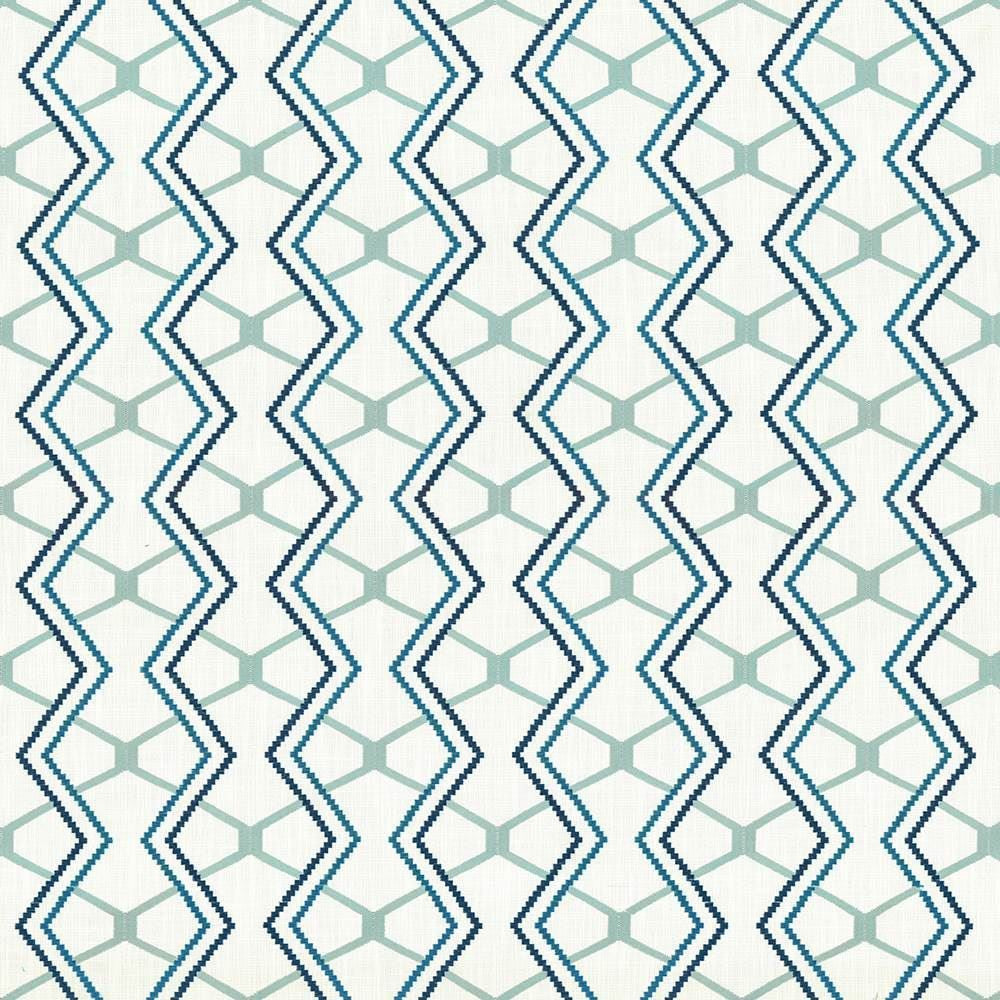 Drewery Seaglass by Kasmir Designer Fabric 1436 55% Cotton
35% Polyester
10% Rayon
Embroidery
50% Cotton
50% Viscose
 INDIA Not Tested </p><p>Repeat: Horizontal: 8 6/8 inches and Vertical: 6 2/8 inches 51 - Swanky Fabrics -