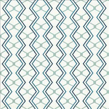 Drewery Seaglass by Kasmir Designer Fabric 1436 55% Cotton 35% Polyester 10% Rayon Embroidery Contents 50% Cotton 50% Viscose INDIA Not Tested H: 8 6/8 inches, V: 6 2/8 inches 51 - 56 - Swanky Fabrics - Kasmir