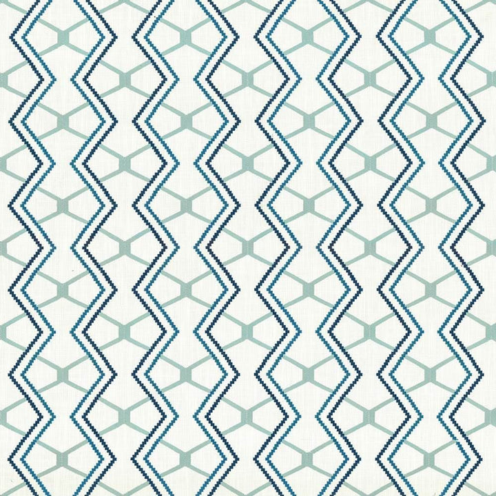 Drewery Seaglass  by Kasmir Designer Fabric 1436 55% Cotton
35% Polyester
10% Rayon
Embroidery
50% Cotton
50% Viscose
 INDIA Not Tested Horizontal: 8 6/8 inches and Vertical: 6 2/8 inches 51  - Swanky Fabrics -