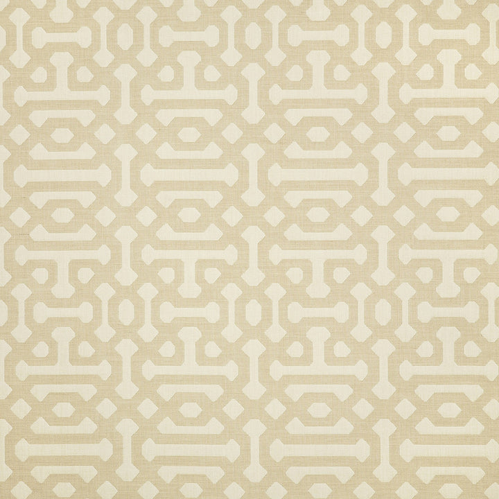 45991-0001 Fretwork Flax by Sunbrella Designer Fabric Sunbrella Elements - Decorative Sunbrella® Acrylic, Sunbrella® Polyester, Sunbrella® Non-Phthalate PVC USA or Imported 5-Year Horizontal: 7 in. and Vertical: 14.7 in. 54 in. - Swanky Fabrics -
