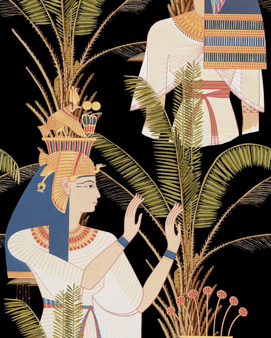 Egyptian Queens Anthracite wallpaper by Mind the Gap (WP20266), swatch