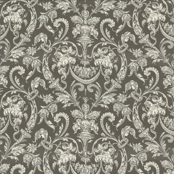 Eastover Garden Graphite by Kasmir Designer Fabric 1433 100% Linen USA 9,000 Wyzenbeek Double Rubs Horizontal: 54 inches and Vertical: 30 inches 54 - 56 - Swanky Fabrics -