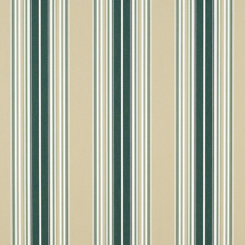 4932 Forest / Beige / Natural / Sage Fancy by Sunbrella Designer Fabric Sunbrella Awning Stripes 100% SunbrellaÂ® Acrylic USA or Imported 10-Year Horizontal: and Vertical: 46 in. - Swanky Fabrics -