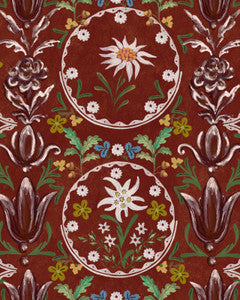 Mind The Gap Wallpaper EDELWEISS Burgundy Wallpaper (WP20694)
