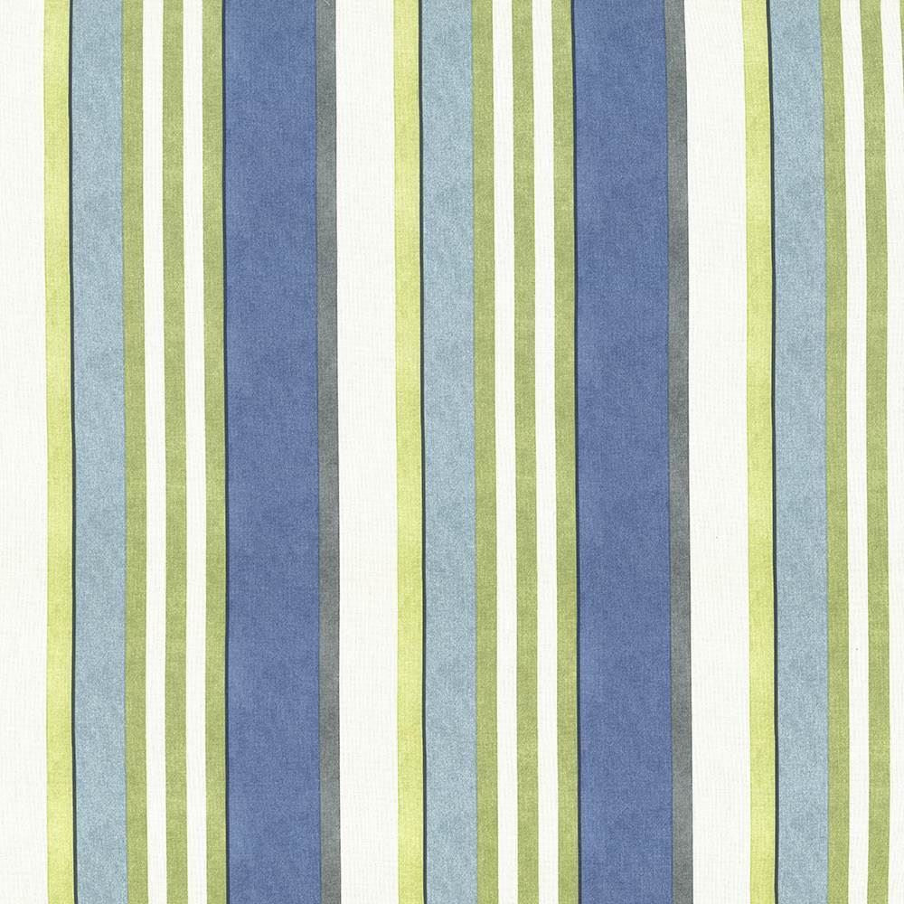 Edgemere Stripe Bluebell by Kasmir Designer Fabric 5075 100% Cotton UNITED KINGDOM Not Tested Horizontal: 13 5/8 inches and Vertical: 0 Inches 54 - 55 - Swanky Fabrics -