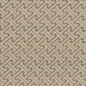 Edo Fret Taupe by Kasmir Designer Fabric 5084 100% Polyester CHINA 60,000 Wyzenbeek Double Rubs H: 2 2/8 inches, V: 2 inches 57 - Swanky Fabrics - Kasmir