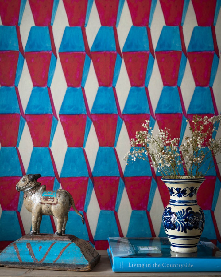 ENDLESS Celestial Wallpaper (WP20910) by Mind The Gap | WP20910 | TRANSYLVANIAN RHAPSODY | 1 roll x 52 x 900 cm / 20.47 x 354.33 in | 0.52m / 20.5in | 9m / 354in | 4.68sqm / 50sq ft | L80cm / L31.4in | Taupe, Blue, Red | Non-woven Textured | Paste the wall | 1 roll in a box | Fabric Carolina | https://www.fabriccarolina.com/
