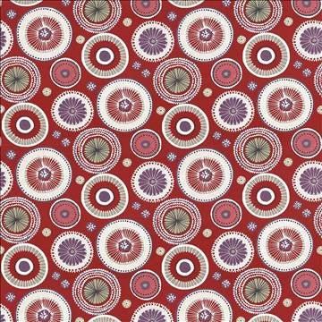 Enlightened Berry by Kasmir Designer Fabric 5075 100% Cotton SPAIN Not Tested H: 26 7/8 inches, V: 24 5/8 inches 54 - 55 - Swanky Fabrics - Kasmir