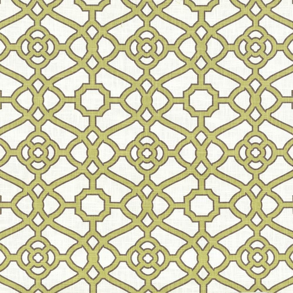 Esquire Kiwi by Kasmir Designer Fabric 5063 100% Cotton
 USA </p><p>Repeat: Horizontal: 13 4/8 inches and Vertical: 13 4/8 inches 54 - Swanky Fabrics -