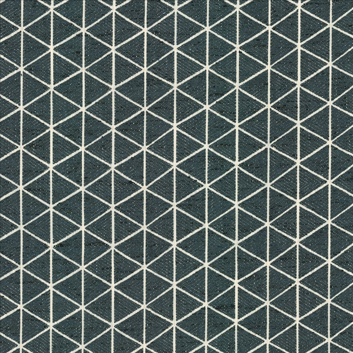 Esteemed Denim  by Kasmir Designer Fabric 1474 66% Polyester 34% Cotton  INDIA  </p><p>Repeat: Horizontal: 2 6/8 inches and Vertical: 1 6/8 inches 54  - Swanky Fabrics -